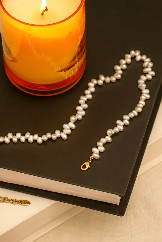 Beaded Necklace with Freshwater Pearls