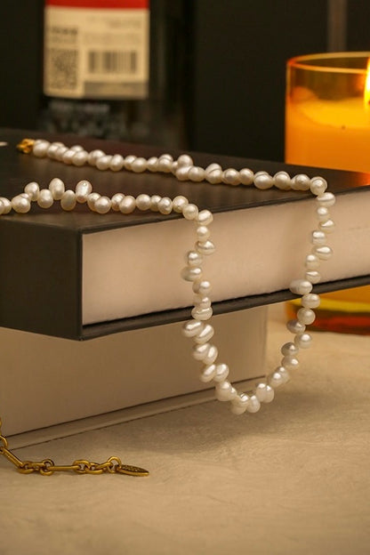 Beaded Necklace with Freshwater Pearls