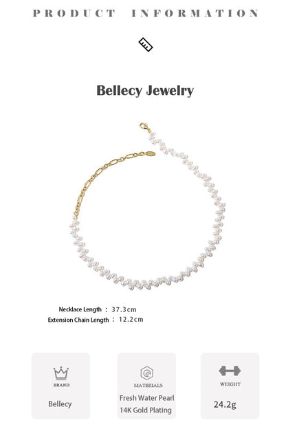 Beaded Necklace with Freshwater Pearls